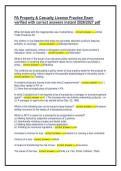 PA Property & Casualty License Practice Exam &NewLine;verified with correct answers instant 2026&sol;2027 pdf