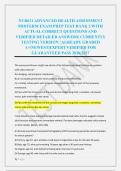 NUR631 ADVANCED HEALTH ASSESSMENT &NewLine;MIDTERM EXAM PREP TEST BANK 2 WITH &NewLine;ACTUAL CORRECT QUESTIONS AND &NewLine;VERIFIED DETAILED ANSWERS&vert; CURRENTLY &NewLine;TESTING VERSION &vert; ALREADY GRADED &NewLine;A&plus;&vert;NEWEST&vert;EXPERT VERIFIED FOR &NewLine;GUARANTEED PASS 2026&sol;2027 
