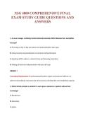 NSG 4800 COMPREHENSIVE FINAL&NewLine;EXAM STUDY GUIDE QUESTIONS AND&NewLine;ANSWERS