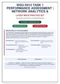 WGU D412 Task 1 Performance Assessment &vert; 190 Questions and Answers &vert; 2026 Update &vert; 100&percnt; Correct 