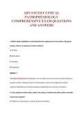 NUR 555 ADVANCED CLINICAL&NewLine;PATHOPHYSIOLOGY EXAMINATION&NewLine;QUESTIONS AND ANSWERS