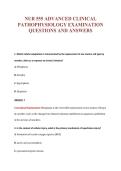 NUR 555 ADVANCED CLINICAL&NewLine;PATHOPHYSIOLOGY EXAMINATION&NewLine;QUESTIONS AND ANSWERS