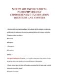 NUR 555 ADVANCED CLINICAL&NewLine;PATHOPHYSIOLOGY&NewLine;COMPREHENSIVE EXAMINATION&NewLine;QUESTIONS AND ANSWERS