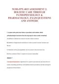NURS-FPX 4015 ASSESSMENT 2&colon;&NewLine;HOLISTIC CARE THROUGH&NewLine;PATHOPHYSIOLOGY &&NewLine;PHARMACOLOGY&period; EXAM QUESTIONS&NewLine;AND ANSWERS