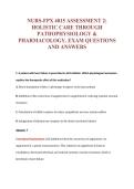 NURS-FPX 4015 ASSESSMENT 2&colon;&NewLine;HOLISTIC CARE THROUGH&NewLine;PATHOPHYSIOLOGY &&NewLine;PHARMACOLOGY&period; EXAM QUESTIONS&NewLine;AND ANSWERS