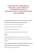 NURS-FPX 4015 ASSESSMENT 2&colon;&NewLine;HOLISTIC CARE THROUGH&NewLine;PATHOPHYSIOLOGY &&NewLine;PHARMACOLOGY&period; EXAM QUESTIONS&NewLine;AND ANSWERS