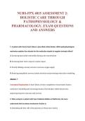 NURS-FPX 4015 ASSESSMENT 2&colon;&NewLine;HOLISTIC CARE THROUGH&NewLine;PATHOPHYSIOLOGY &&NewLine;PHARMACOLOGY&period; EXAM QUESTIONS&NewLine;AND ANSWERS