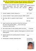 RNC-OB&colon; The Newborn Exam with all Correct & 100&percnt; Verified Answers &vert;Actual Complete Update &vert;Already Graded A&plus;