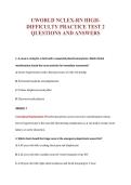 UWORLD NCLEX-RN HIGH-&NewLine;DIFFICULTY PRACTICE TEST 2&NewLine;QUESTIONS AND ANSWERS