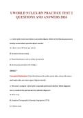 UWORLD NCLEX-RN PRACTICE TEST 2&NewLine;QUESTIONS AND ANSWERS 2026