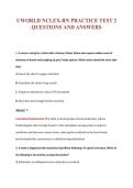 UWORLD NCLEX-RN PRACTICE TEST 2&NewLine;QUESTIONS AND ANSWERS