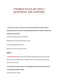 UWORLD NCLEX-RN TEST 2&NewLine;QUESTIONS AND ANSWERS