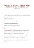UWORLD NCLEX-RN COMPREHENSIVE&NewLine;PRACTICE TEST 2 QUESTIONS AND&NewLine;ANSWERS