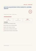 QCM Question &agrave; Choix Multiple Exam Actual 2026&sol;2027 &ndash; Complete Questions with Detailed Rationales &vert; 100&percnt; Verified Answers &ndash; Pass Guaranteed &ndash; A&plus; Graded