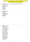 PNC Exam 1 with all Correct & 100&percnt; Verified Answers &vert;Actual Complete Update &vert;Already Graded A&plus;