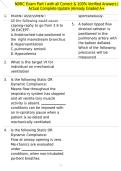 NBRC Exam Part I with all Correct & 100&percnt; Verified Answers &vert;Actual Complete Update &vert;Already Graded A&plus;