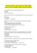 RNC Test Questions with all Correct & 100&percnt; Verified Answers &vert;Actual Complete Update &vert;Already Graded A&plus;