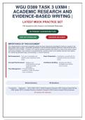 WGU D389 Task 3 UXM4 Academic Research and Evidence-Based Writing &vert; 150 Questions and Answers &vert; 2026 Update &vert; Complete Solutions 