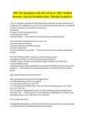 RNC Test Questions with All Correct & 100&percnt; Verified Answers &vert;Actual Complete Exam &vert;Already Graded A&plus;