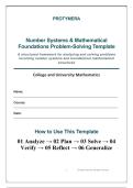 Number Systems & Mathematical Foundations&colon; A Structured Framework for Mathematical Problem Solving&comma; Reasoning&comma; Verification & Generalization &vert; College and University Mathematics