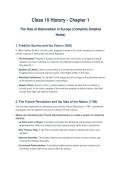 Class 10th history chapter 1st nationalism in Europe