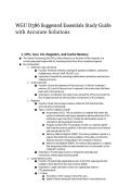 WGU D386 Suggested Essentials Study Guide with Accurate Solutions