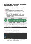 WGU C276 - Web Development Foundations Study Guide Latest Updated