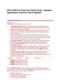 WGU D426 OA Final Exam Study Guide - Database Applications Overview Latest Updated