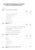 WGU D426 PAI1 Data Management Foundations Practice Test Questions and Answers