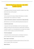 NR-547 Final Exam Question with 100&percnt;&NewLine;Verified Answers