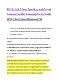 APUSH Unit 1 Exam Questions and Correct &NewLine;Answers &lpar;Verified Answers&rpar; Plus Rationale &NewLine;2027 Q&A&vert; Instant Download Pdf