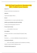 NUR 256 Final Exam Review Questions with&NewLine;100&percnt; Verified Correct Answers