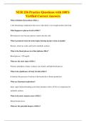 NUR 256 Practice Questions with 100&percnt;&NewLine;Verified Correct Answers