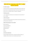 NUR 256 Test 1 Questions with 100&percnt; Verified&NewLine;Correct Answers