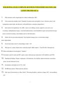 NUR 258 FINAL EXAM &vert; COMPLETE QUESTIONS WITH EXPERT SOLUTION &vert; 2026 LATEST UPDATED GET A&plus;
