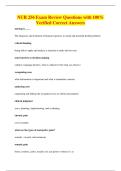 NUR 256 Exam Review Questions with 100&percnt;&NewLine;Verified Correct Answers