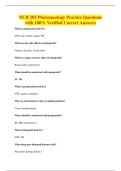 NUR 283 Pharmacology Practice Questions&NewLine;with 100&percnt; Verified Correct Answers