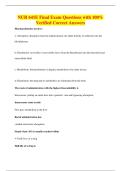 NUR 641E Final Exam Questions with 100&percnt;&NewLine;Verified Correct Answers