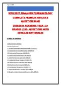 WGU D027 ADVANCED PHARMACOLOGY COMPLETE PREMIUM PRACTICE QUESTION BANK &vert; 2026&sol;2027 ACADEMIC YEAR &vert; 255&plus; A&plus; GRADED QUESTIONS WITH DETAILED RATIONALES