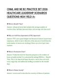 CNML AND NE BC PRACTICE SET 2026&NewLine;HEALTHCARE LEADERSHIP SCENARIOS&NewLine;QUESTIONS HIGH YIELD A&plus;