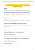 Nurs 5461 GI Questions with 100&percnt; Verified&NewLine;Correct Answers