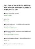 CNPR EXAM ACTUAL PAPER 2026 QUESTIONS&NewLine;WITH SOLUTIONS GRADED A PLUS COMPLETE&NewLine;REVIEW SET 500&plus; ITEMS