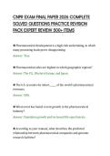 CNPR EXAM FINAL PAPER 2026 COMPLETE&NewLine;SOLVED QUESTIONS PRACTICE REVISION&NewLine;PACK EXPERT REVIEW 500&plus; ITEMS