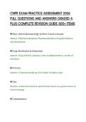 CNPR EXAM PRACTICE ASSESSMENT 2026&NewLine;FULL QUESTIONS AND ANSWERS GRADED A&NewLine;PLUS COMPLETE REVISION GUIDE 500&plus; ITEMS