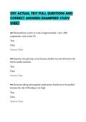 CNT ACTUAL TEST FULL QUESTIONS AND&NewLine;CORRECT ANSWERS EXAMPREP STUDY&NewLine;SHEET