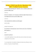 Surgery EOR Exam Review Questions with&NewLine;100&percnt; Verified Correct Answers