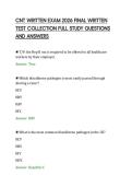 CNT WRITTEN EXAM 2026 FINAL WRITTEN&NewLine;TEST COLLECTION FULL STUDY QUESTIONS&NewLine;AND ANSWERS