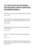 CNT WRITTEN EXAM 2026 PROFESSIONAL&NewLine;EVALUATION PAPER COMPLETE QUESTION SET&NewLine;AND ANSWERS GRADED A&plus;