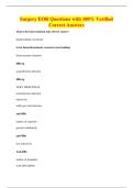 Surgery EOR Questions with 100&percnt; Verified&NewLine;Correct Answers