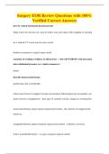 Surgery EOR Review Questions with 100&percnt;&NewLine;Verified Correct Answers